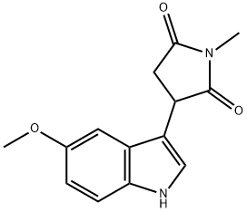 3-(5-methoxyindol-3-yl)-N-methylsuccinimide 结构式