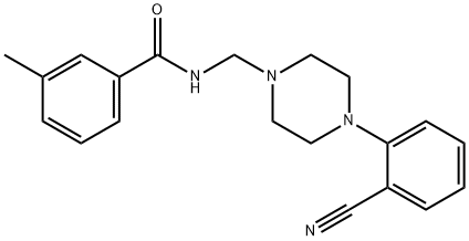 N-[[4-(2-氰基苯基)-1-哌嗪基]甲基]-3-甲基-苯甲酰胺 结构式