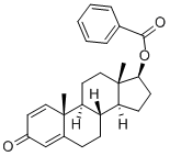 17Β-苯甲酰氧基-雄甾-1,4-二烯-3-酮 结构式