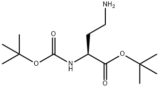 (S)-2-叔丁氧羰基氨基-4-氨基丁酸叔丁酯 结构式