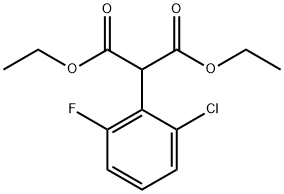 DIETHYL 2-CHLORO-6-FLUOROPHENYL MALONATE 结构式