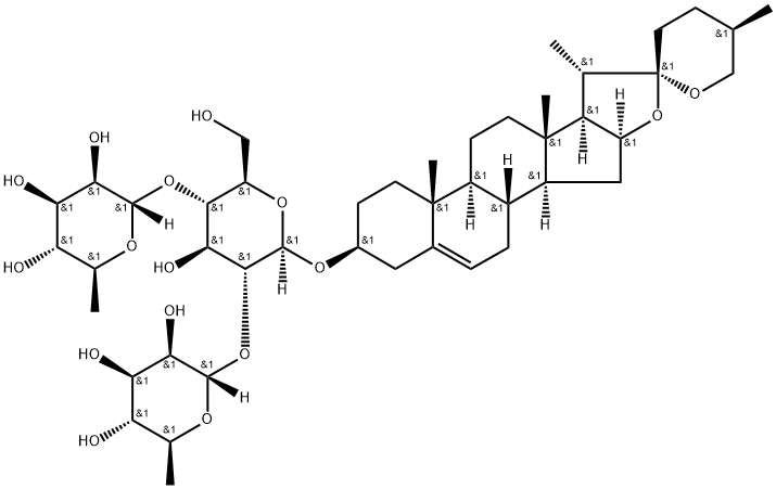 重楼皂苷III 结构式
