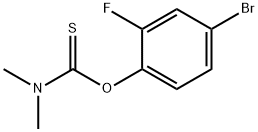O-(4-溴-2-氟苯基) 二甲基氨基硫甲酸酯 结构式