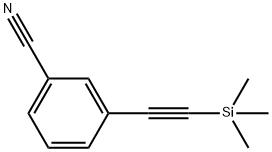 3-[(三甲基甲硅烷基)乙炔基]苄腈 结构式