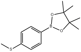 4-甲硫基苯基硼酸哪醇酯 结构式