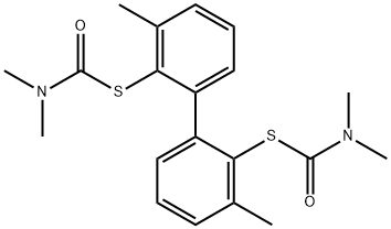 Carbamothioic acid, dimethyl-, S,S-(3,3-dimethyl1,1-biphenyl-2,2-diyl) ester 结构式