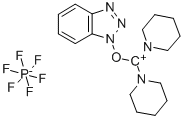 (苯并三氮唑-1-基氧基)二哌啶碳六氟磷酸盐 结构式