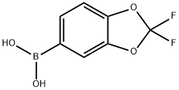 (2,2-二氟苯并[D][1,3]二氧杂环戊烯-5-基)硼酸 结构式