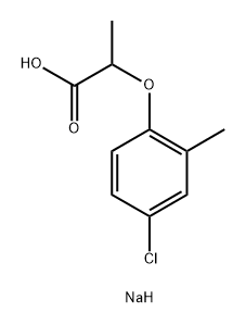 sodium 2-(4-chloro-2-methylphenoxy)propionate  结构式