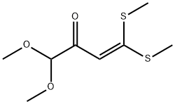 1,1-二甲氧基-4,4-双(甲基硫烷基)丁-3-烯-2-酮 结构式