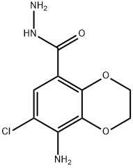 8-AMINO-7-CHLORO-2,3-DIHYDROBENZO[B][1,4]DIOXINE-5-CARBOHYDRAZIDE 结构式