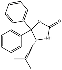 (R)-4-异丙基-5,5-二苯基-2-恶唑烷酮 结构式