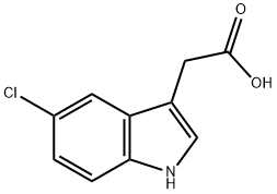 5-氯吲哚-3-醋酸 结构式