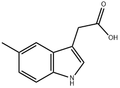 2-(5-甲基-1H-吲哚)-3-乙酸 结构式