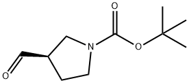 (3R)-3-甲酰基-1-吡咯烷甲酸叔丁酯 结构式