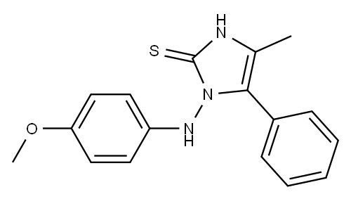 2H-Imidazole-2-thione, 1,3-dihydro-1-[(4-methoxyphenyl)amino]-4-methyl-5-phenyl- 结构式