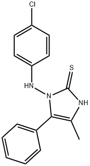 2H-Imidazole-2-thione, 1-[(4-chlorophenyl)amino]-1,3-dihydro-4-methyl-5-phenyl- 结构式