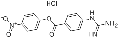 4-胍基苯甲酸4-硝基苯酯盐酸盐 结构式
