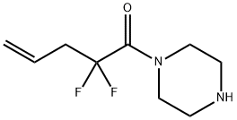 Piperazine, 1-(2,2-difluoro-1-oxo-4-pentenyl)- (9CI) 结构式