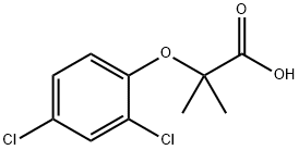 2-(2,4-二氯苯氧基)-2-甲基-丙酸 结构式