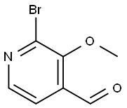 2-溴-3-甲氧基吡啶-4-甲醛 结构式