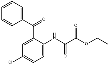 (2-苯甲酰基-4-氯苯胺基)(氧代)乙酸乙酯 结构式