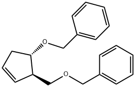 (1S.2R)-1-Benzyloxy-2-(benzyloxymethyl)-3-cyclopentene 结构式