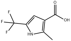 2-甲基-5-(三氟甲基)-1H-吡咯-3-羧酸 结构式