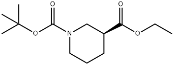 (S)-1,3-哌啶二甲酸 1-叔丁酯 3-乙酯 结构式