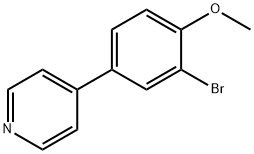 4-(3-溴-4-甲氧基苯基)吡啶 结构式