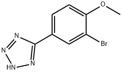 5-(3-溴-4-甲氧苯基)-2H-四唑 结构式