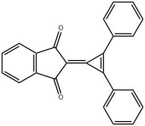 2-(2,3-Diphenyl-2-cyclopropen-1-ylidene)-1H-indene-1,3(2H)-dione 结构式