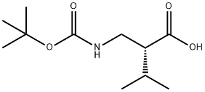 BOC-(R)-2-(氨甲基)-3-甲基丁酸 结构式