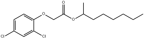 (2,4-二氯苯氧基)乙酸辛-2-基酯 结构式