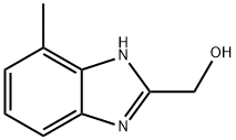 (7 - 甲基 - 1H - 苯并[D]咪唑 - 2 - 基)甲醇 结构式