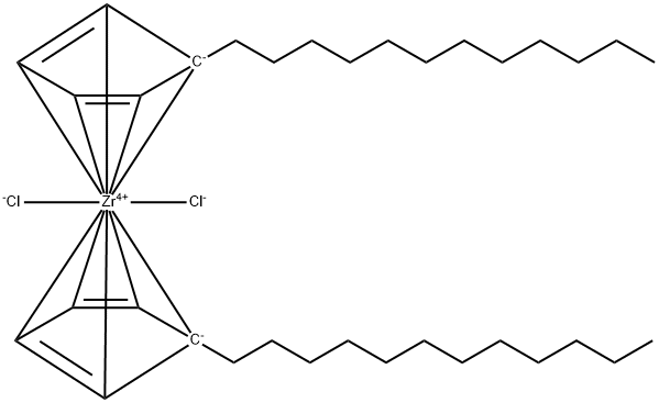 双(十二烷基环戊二烯)二氯化锆 结构式