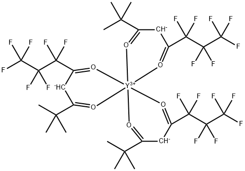 YTTRIUM 6,6,7,7,8,8,8-HEPTAFLUORO-2,2-DIMETHYL-3,5-OCTANEDIONATE 结构式