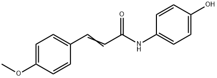 (E)-N-(4-羟基苯基)-3-(4-甲氧苯基)丙烯酰基酰胺 结构式