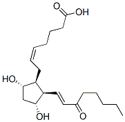 (Z)-7-[(1S,2R,3R,5S)-3,5-dihydroxy-2-[(E)-3-oxooct-1-enyl]cyclopentyl]hept-5-enoic acid 结构式