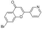 7-BROMO-2-(PYRIDIN-3-YL)-4H-CHROMEN-4-ONE 结构式