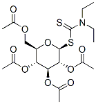 .beta.-D-Glucopyranose, 1-thio-, 2,3,4,6-tetraacetate 1-(diethylcarbamodithioate) 结构式