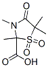 2-Thiazolidinecarboxylic  acid,  2,3,5,5-tetramethyl-4-oxo-,  1,1-dioxide 结构式
