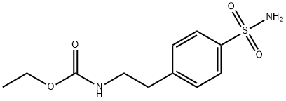 [2-[4-(氨基磺酰基)苯基]乙基]氨基甲酸乙酯 结构式