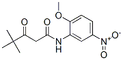 N-(2-Methoxy-5-nitrophenyl)-4,4-dimethyl-3-oxopentanamid 结构式