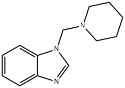 1-(PIPERIDIN-1-YLMETHYL)-1H-BENZIMIDAZOLE 结构式