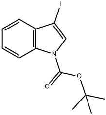 1-BOC-3-碘吲哚 结构式