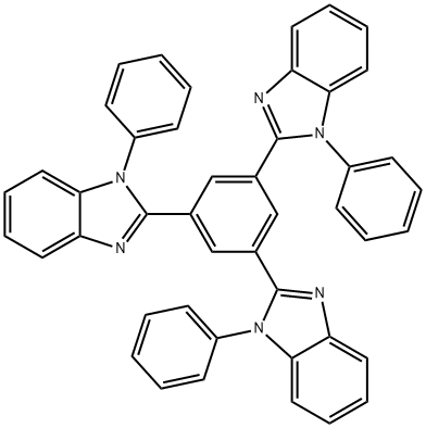 1,3,5-三(1-苯基-1H-苯并咪唑-2-基)苯 结构式