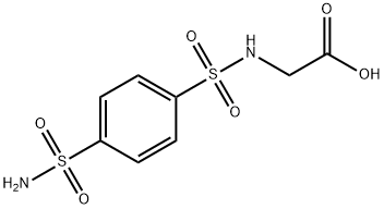 ((4-氨磺酰基苯基)磺酰基)甘氨酸 结构式