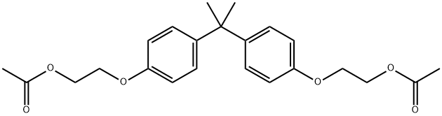 1-甲基亚乙基双(4,1-苯氧基-2,1-亚乙基)双乙酸酯 结构式