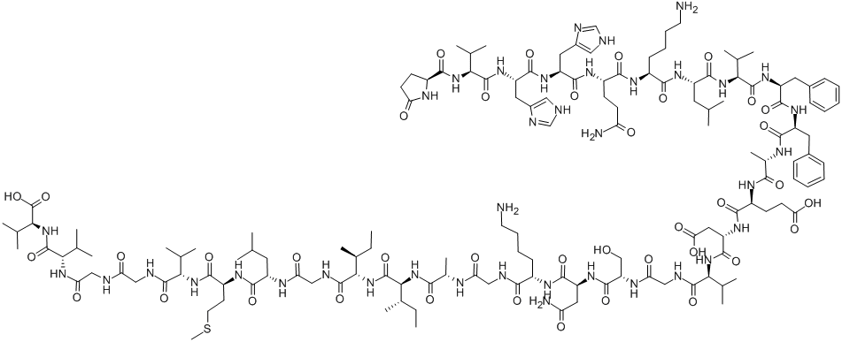 [PYR11]-AMYLOID B-PROTEIN (11-40) 结构式